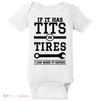 Tits Or Tires I Can Make It Squeal Baby Bodysuit thumb 0