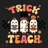 Trick Or Teach Spooky Teacher Ghost Halloween Ghost Teaching Meaningful Gift Beanie thumb 2