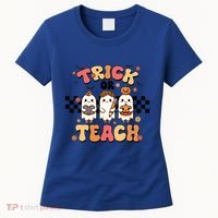 Trick Or Teach Spooky Teacher Ghost Halloween Ghost Teaching Meaningful Gift Women's T-Shirt thumb 0