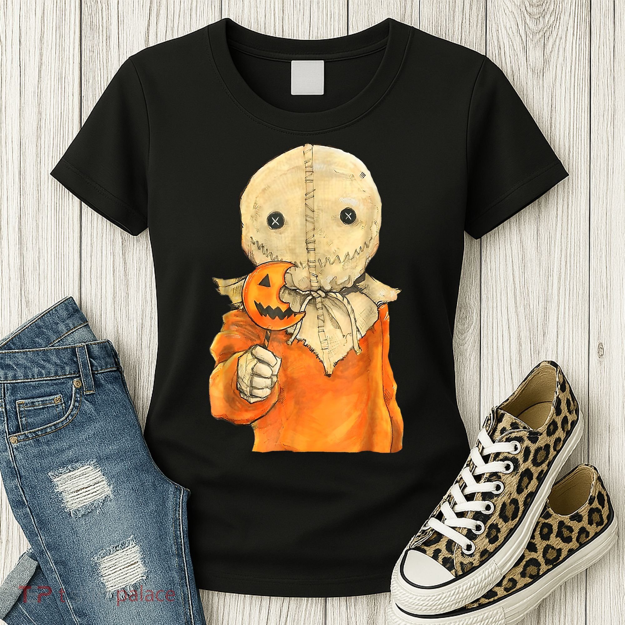 Trick Or Treat Funny Cute Sam Halloween Costume Women's T-Shirt
