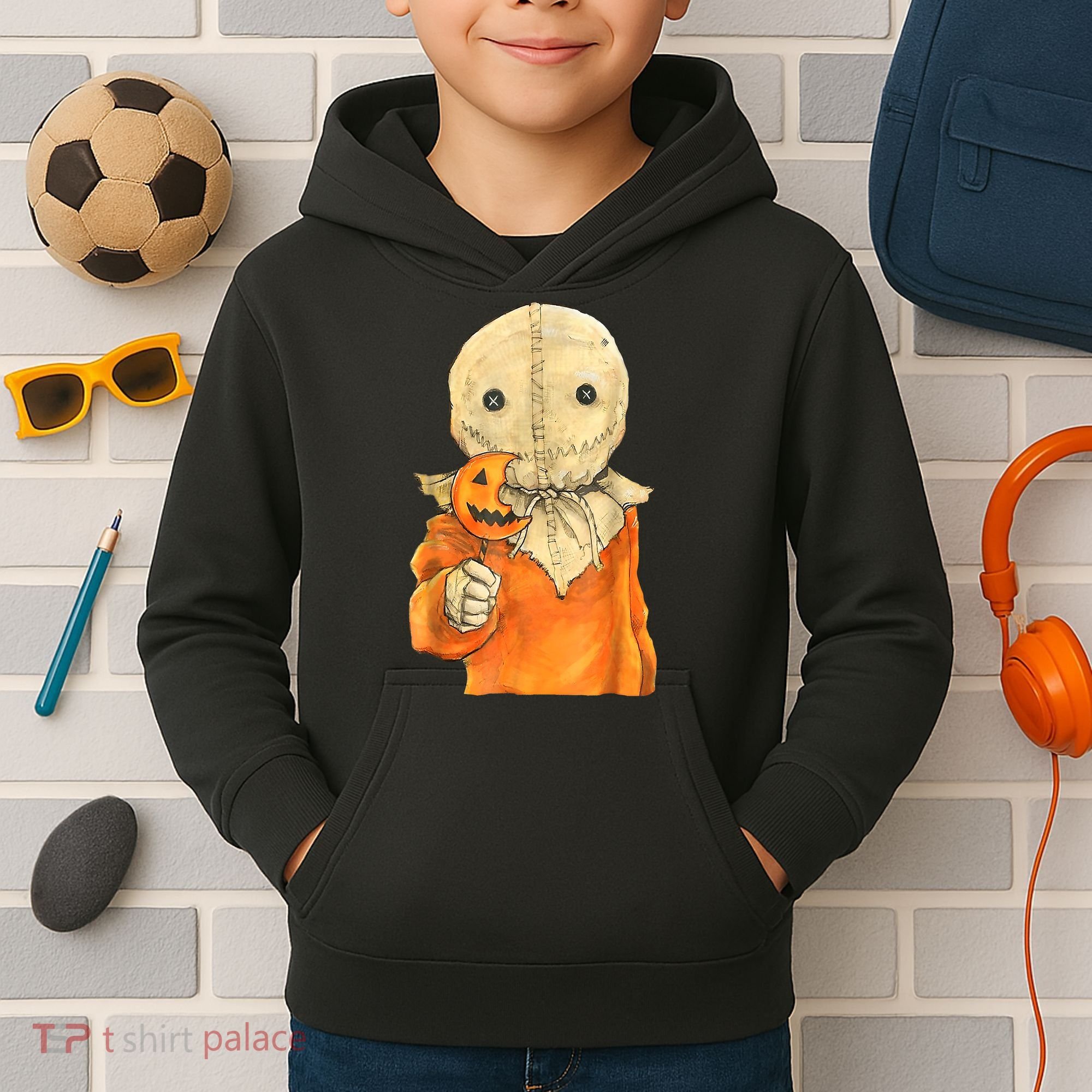 Trick Or Treat Funny Cute Sam Halloween Costume Kids Hoodie