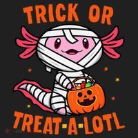 Trick or Treat A Lotl Axolotl Halloween Costume Women's Sweatshirt thumb 2