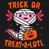 Trick or Treat A Lotl Axolotl Halloween Costume Women's Hoodie thumb 2