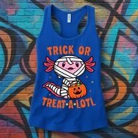 Trick or Treat A Lotl Axolotl Halloween Costume Women's Tank Top thumb 3