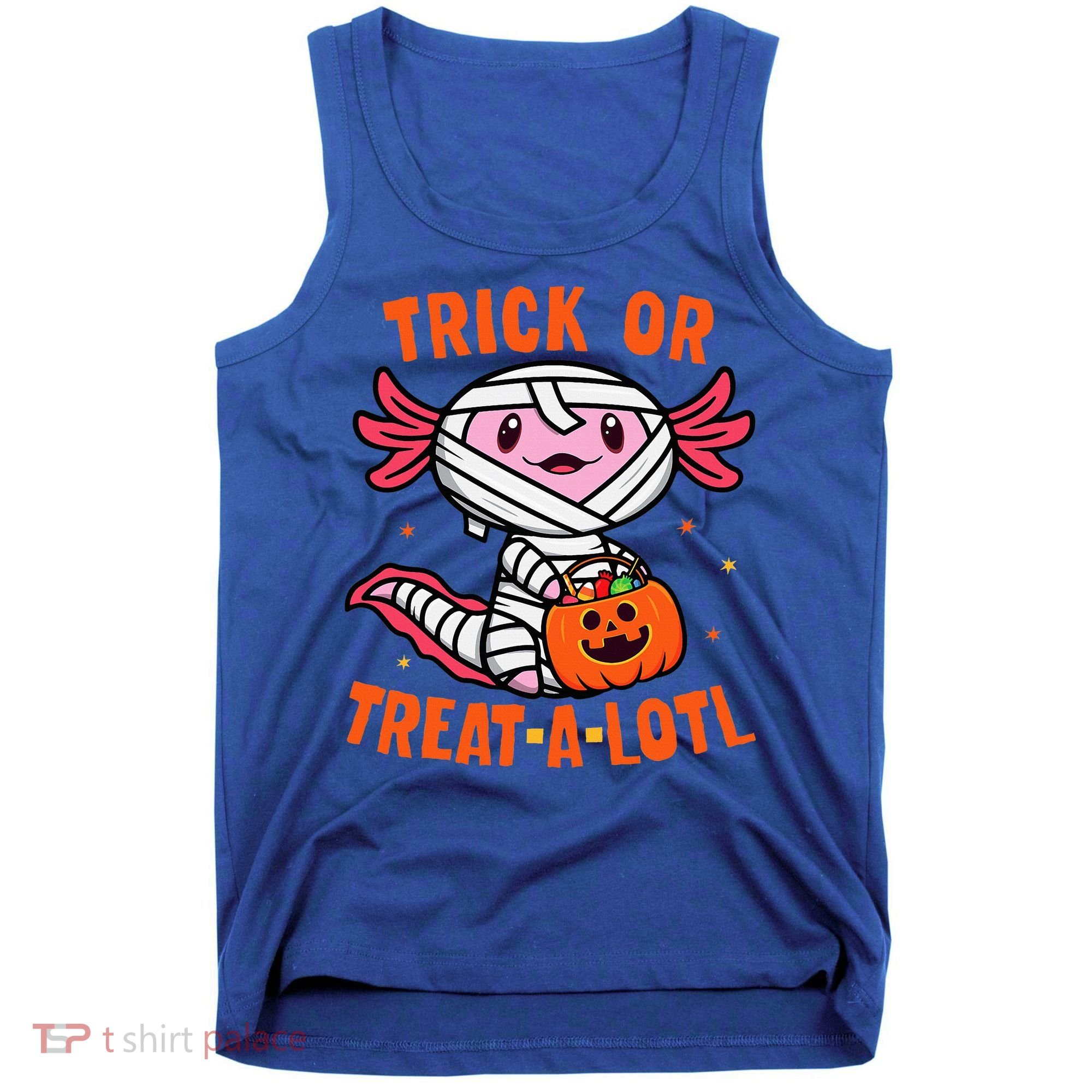 Trick or Treat A Lotl Axolotl Halloween Costume Tank Top