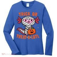 Trick or Treat A Lotl Axolotl Halloween Costume Women's Long Sleeve Shirt thumb 0