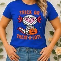 Trick or Treat A Lotl Axolotl Halloween Costume Women's T-Shirt thumb 2