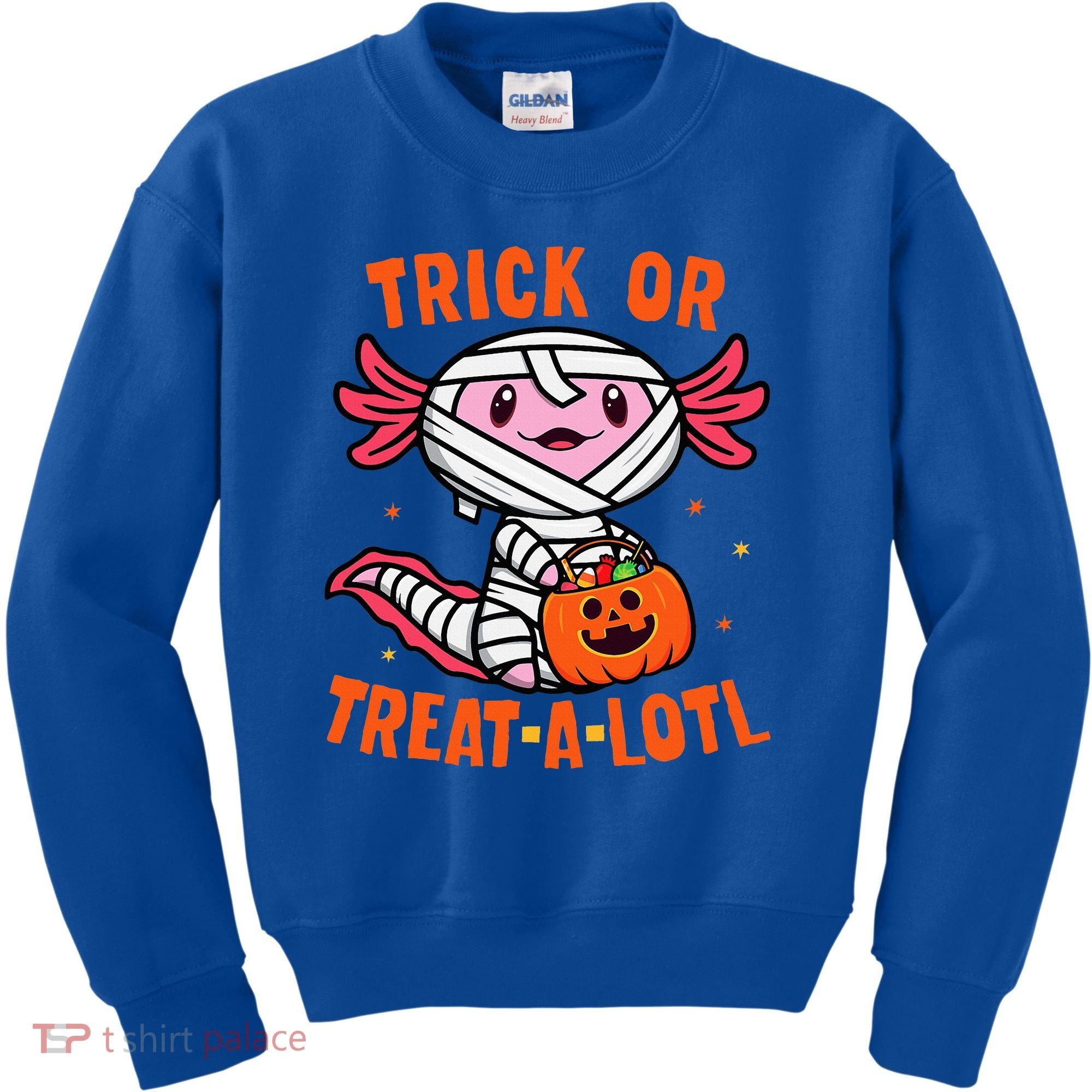 Trick or Treat A Lotl Axolotl Halloween Costume Kids Sweatshirt