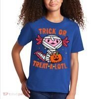 Trick or Treat A Lotl Axolotl Halloween Costume Kids T-Shirt thumb 2