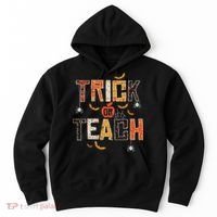 Trick Or Teach Retro Halloween Teacher Women Costume Hoodie thumb 0