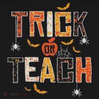 Trick Or Teach Retro Halloween Teacher Women Costume Long Sleeve Shirt thumb 2