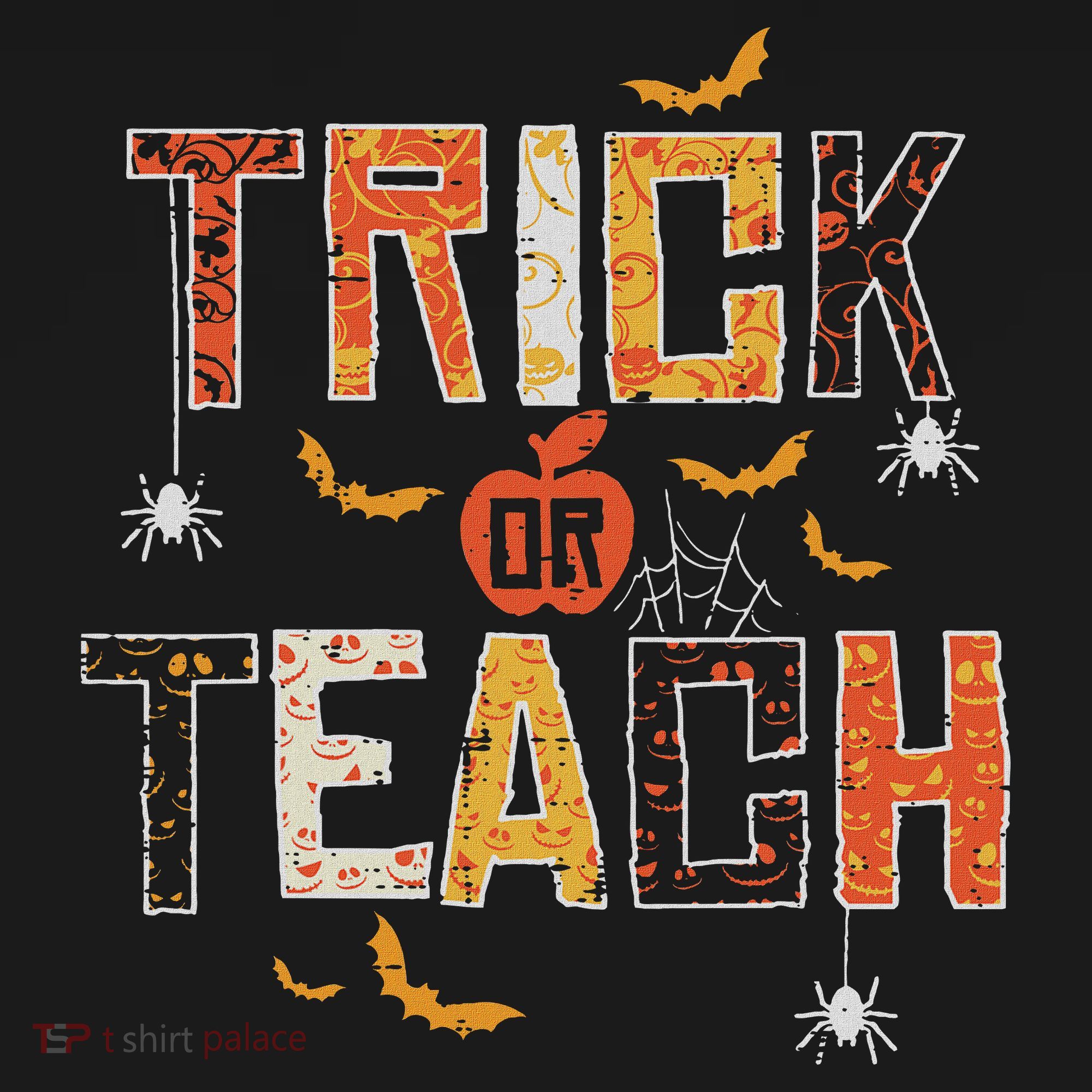 Trick Or Teach Retro Halloween Teacher Women Costume T-Shirt