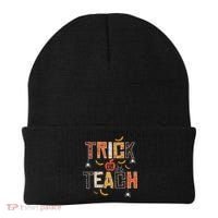 Trick Or Teach Retro Halloween Teacher Women Costume Beanie thumb 0