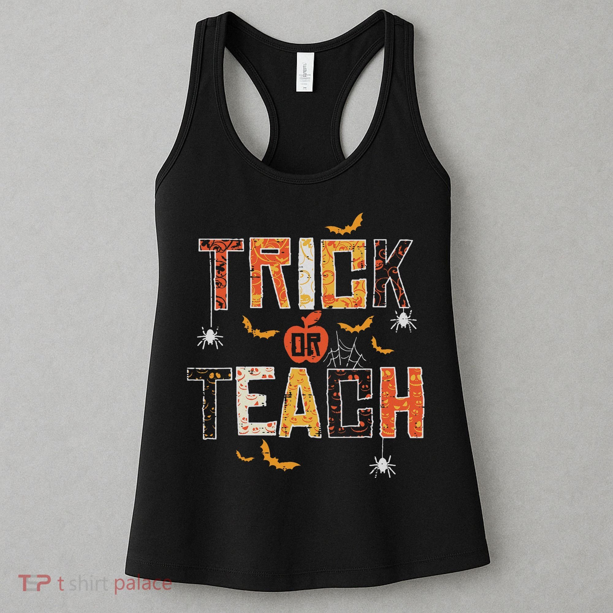 Trick Or Teach Retro Halloween Teacher Women Costume Women's Tank Top