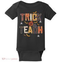 Trick Or Teach Retro Halloween Teacher Women Costume Baby Bodysuit thumb 0