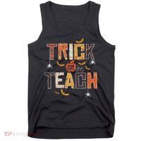 Trick Or Teach Retro Halloween Teacher Women Costume Tank Top thumb 0