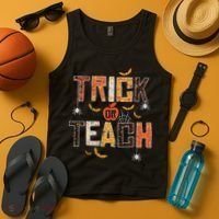 Trick Or Teach Retro Halloween Teacher Women Costume Tank Top thumb 4