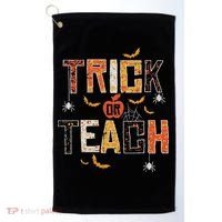 Trick Or Teach Retro Halloween Teacher Women Costume Golf Towel thumb 0