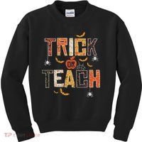 Trick Or Teach Retro Halloween Teacher Women Costume Kids Sweatshirt thumb 0