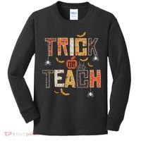 Trick Or Teach Retro Halloween Teacher Women Costume Kids Long Sleeve Shirt thumb 0