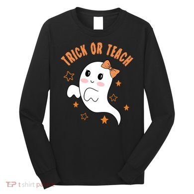 Trick Or Teach Cute Halloween Teacher Long Sleeve Shirt