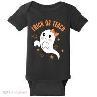 Trick Or Teach Cute Halloween Teacher Baby Bodysuit thumb 0