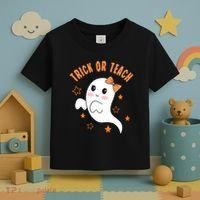 Trick Or Teach Cute Halloween Teacher Toddler T-Shirt thumb 3