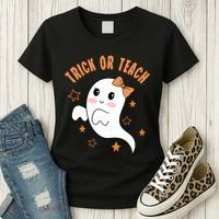 Trick Or Teach Cute Halloween Teacher Women's T-Shirt thumb 3