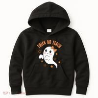 Trick Or Teach Cute Halloween Teacher Kids Hoodie thumb 0