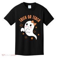 Trick Or Teach Cute Halloween Teacher Kids T-Shirt thumb 0