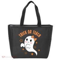 Trick Or Teach Cute Halloween Teacher Tote Bag thumb 0