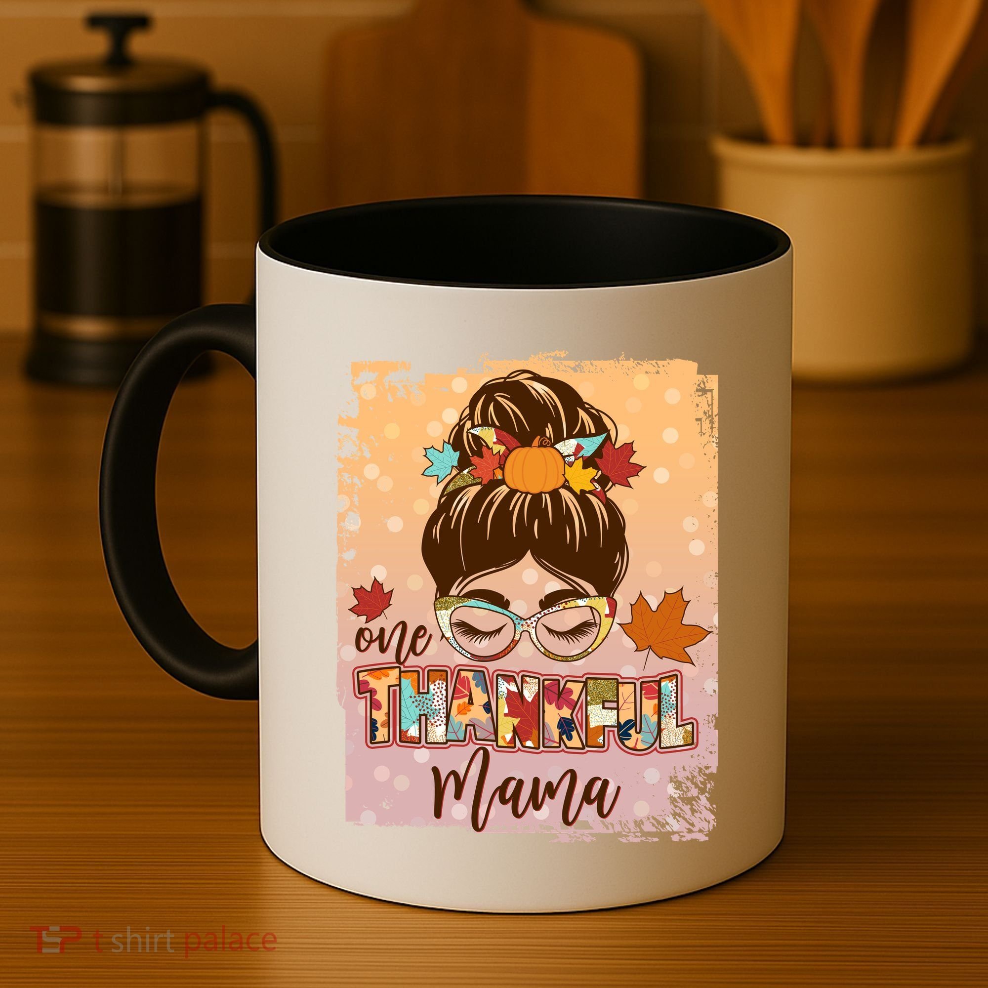 Thanksgiving One Thankful Mama Coffee Mug
