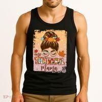 Thanksgiving One Thankful Mama Tank Top thumb 3