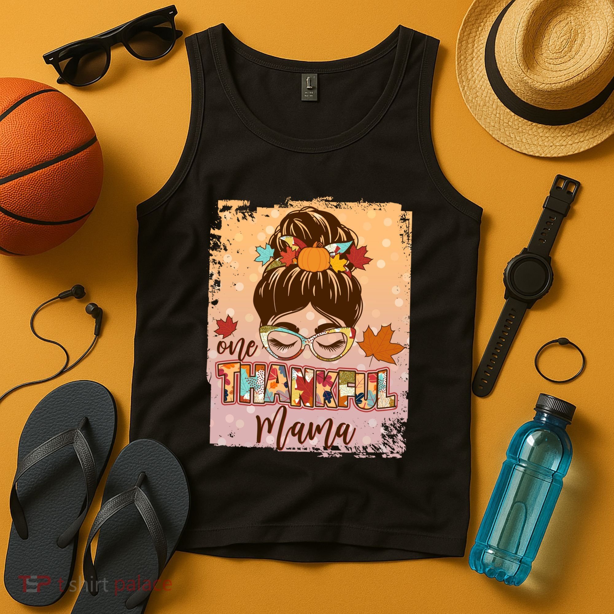 Thanksgiving One Thankful Mama Tank Top