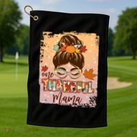 Thanksgiving One Thankful Mama Golf Towel thumb 1