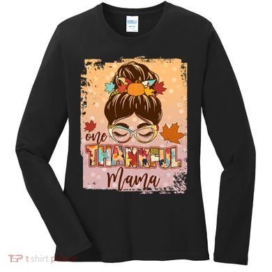 Thanksgiving One Thankful Mama Women's Long Sleeve Shirt