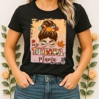 Thanksgiving One Thankful Mama Women's T-Shirt thumb 2