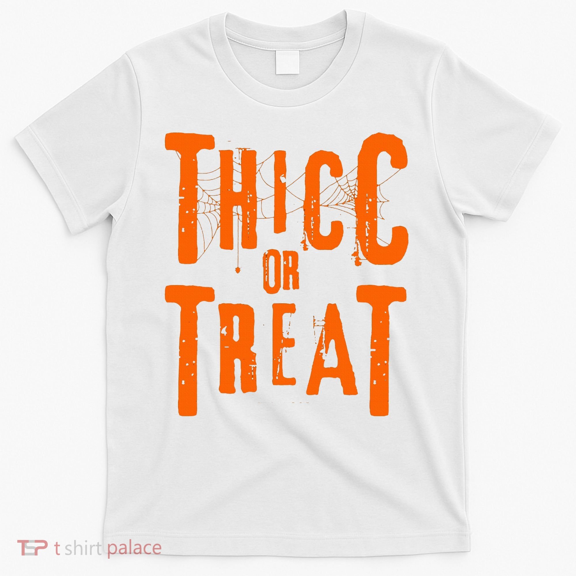 Thicc Or Treat Funny Halloween Workout Fitness Bodybuilding T-Shirt