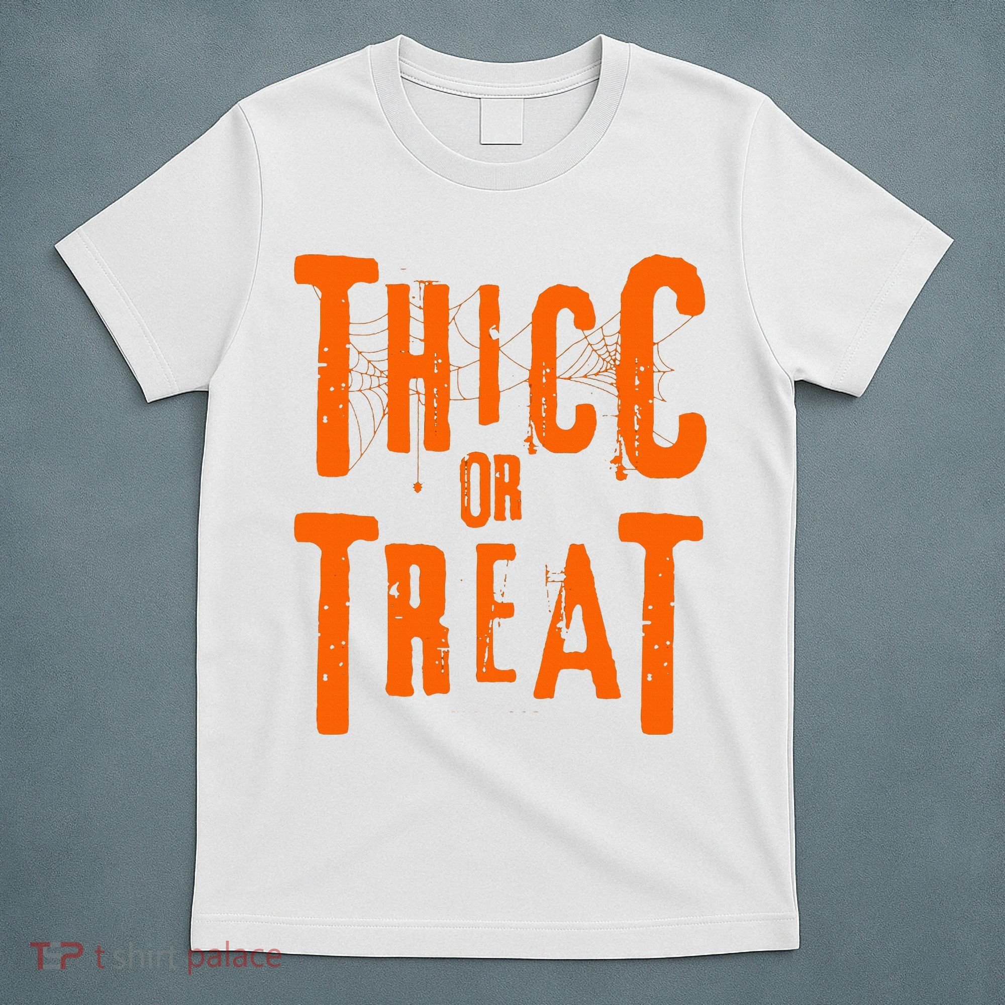 Thicc Or Treat Funny Halloween Workout Fitness Bodybuilding T-Shirt