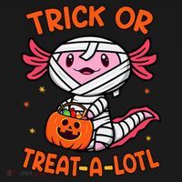 Trick Or Treat A Lotl Axolotl Halloween Costume Women's Hoodie thumb 2
