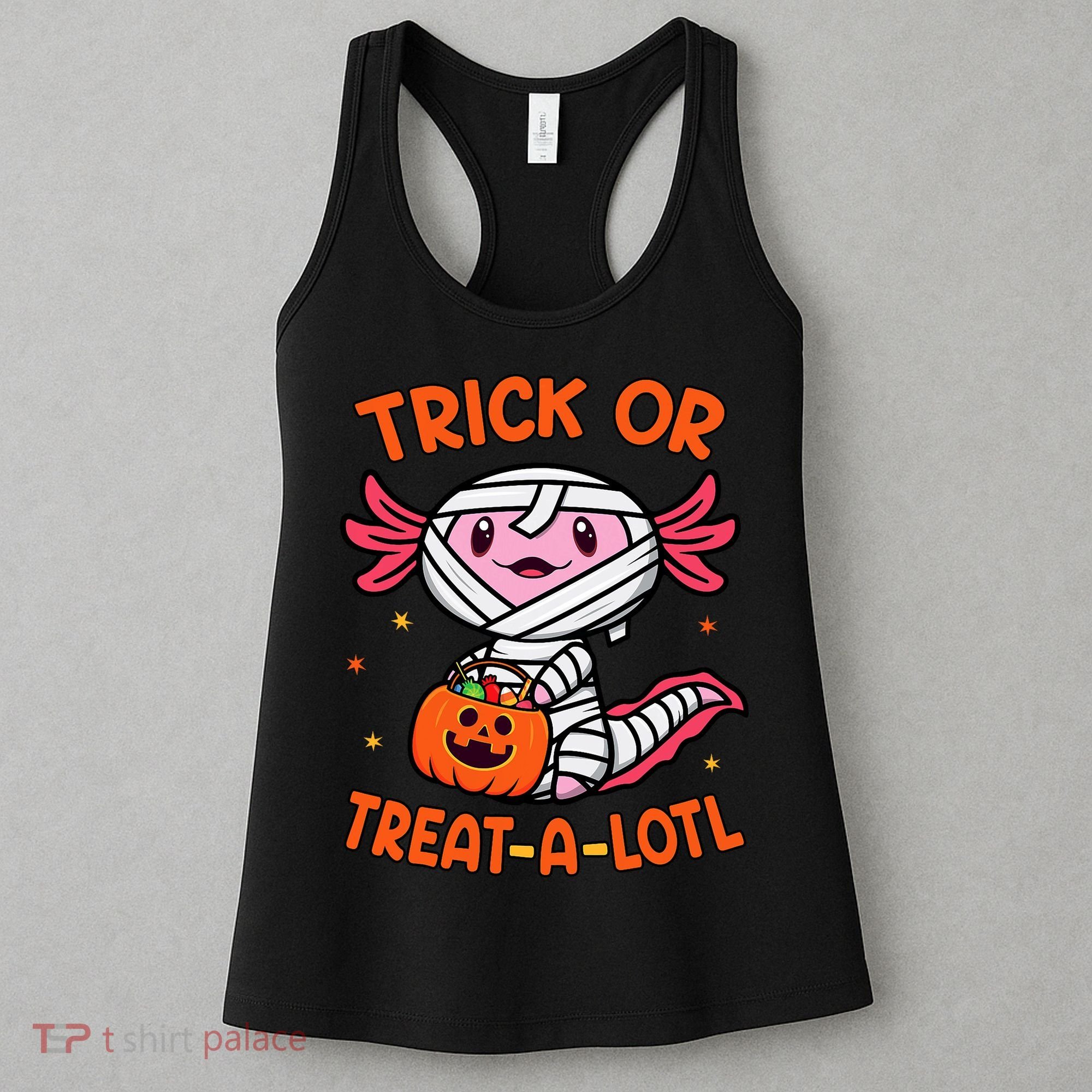 Trick Or Treat A Lotl Axolotl Halloween Costume Women's Tank Top