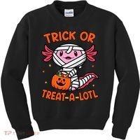 Trick Or Treat A Lotl Axolotl Halloween Costume Kids Sweatshirt thumb 0