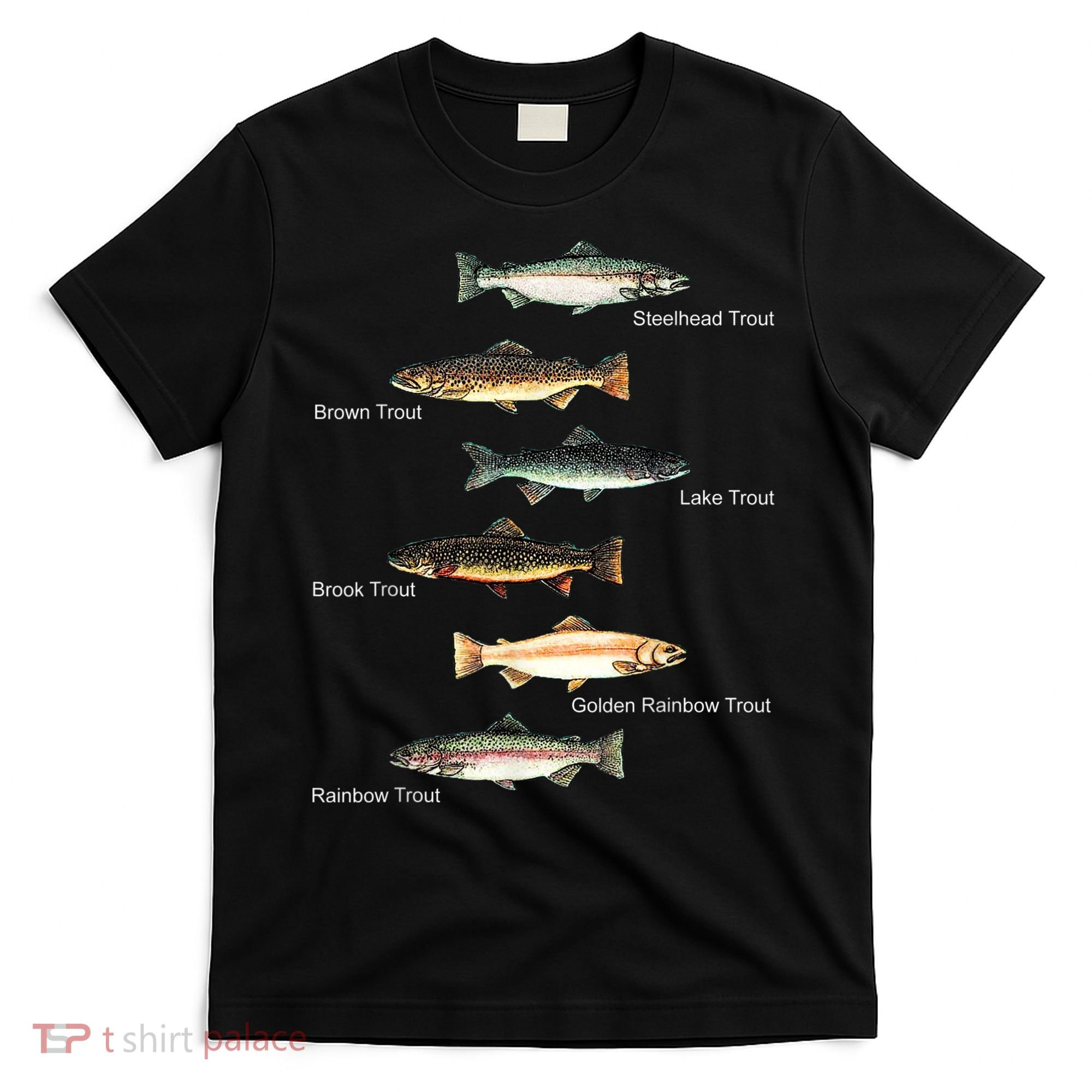 Types Of Trout Fish Species Collection Fishing T-Shirt