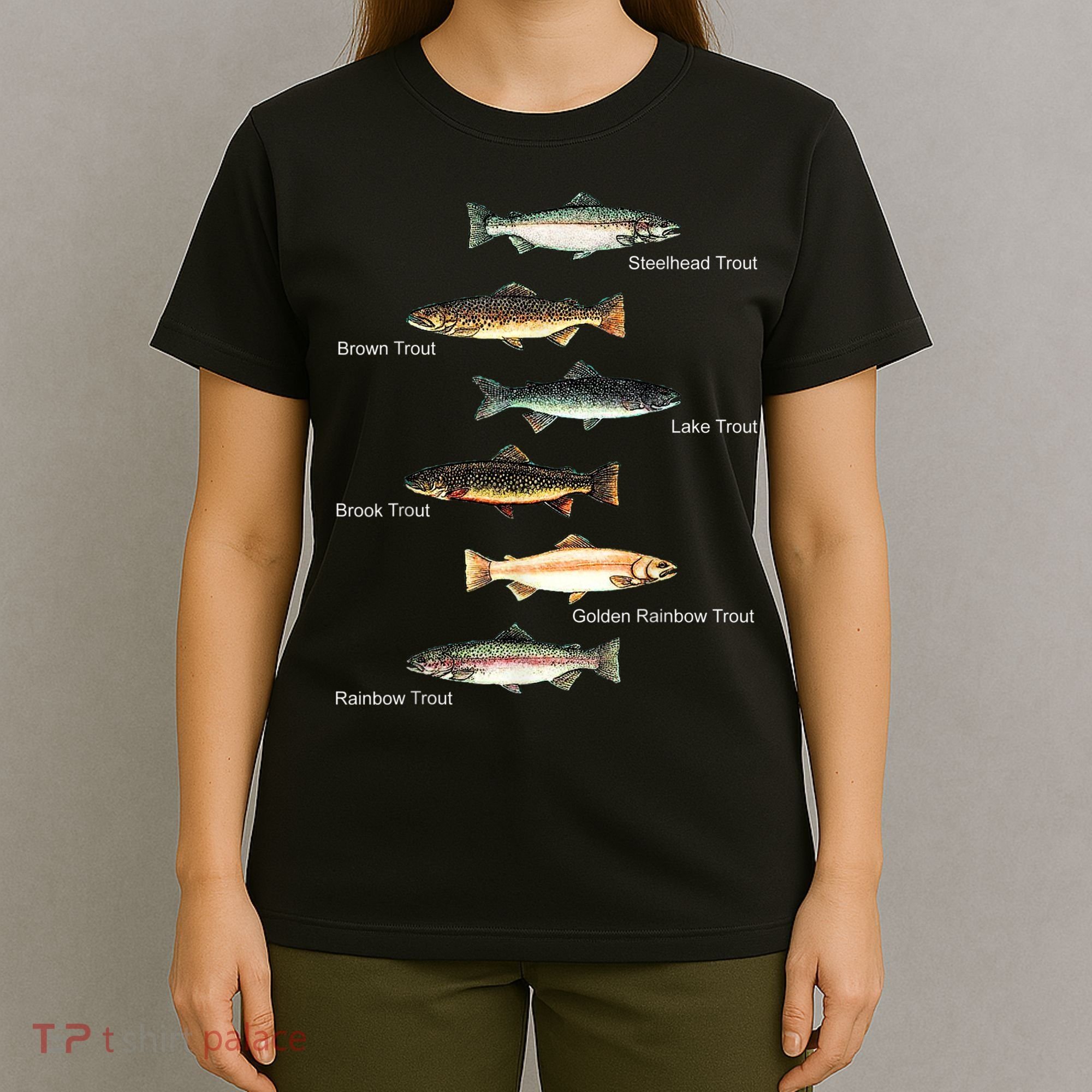 Types Of Trout Fish Species Collection Fishing T-Shirt