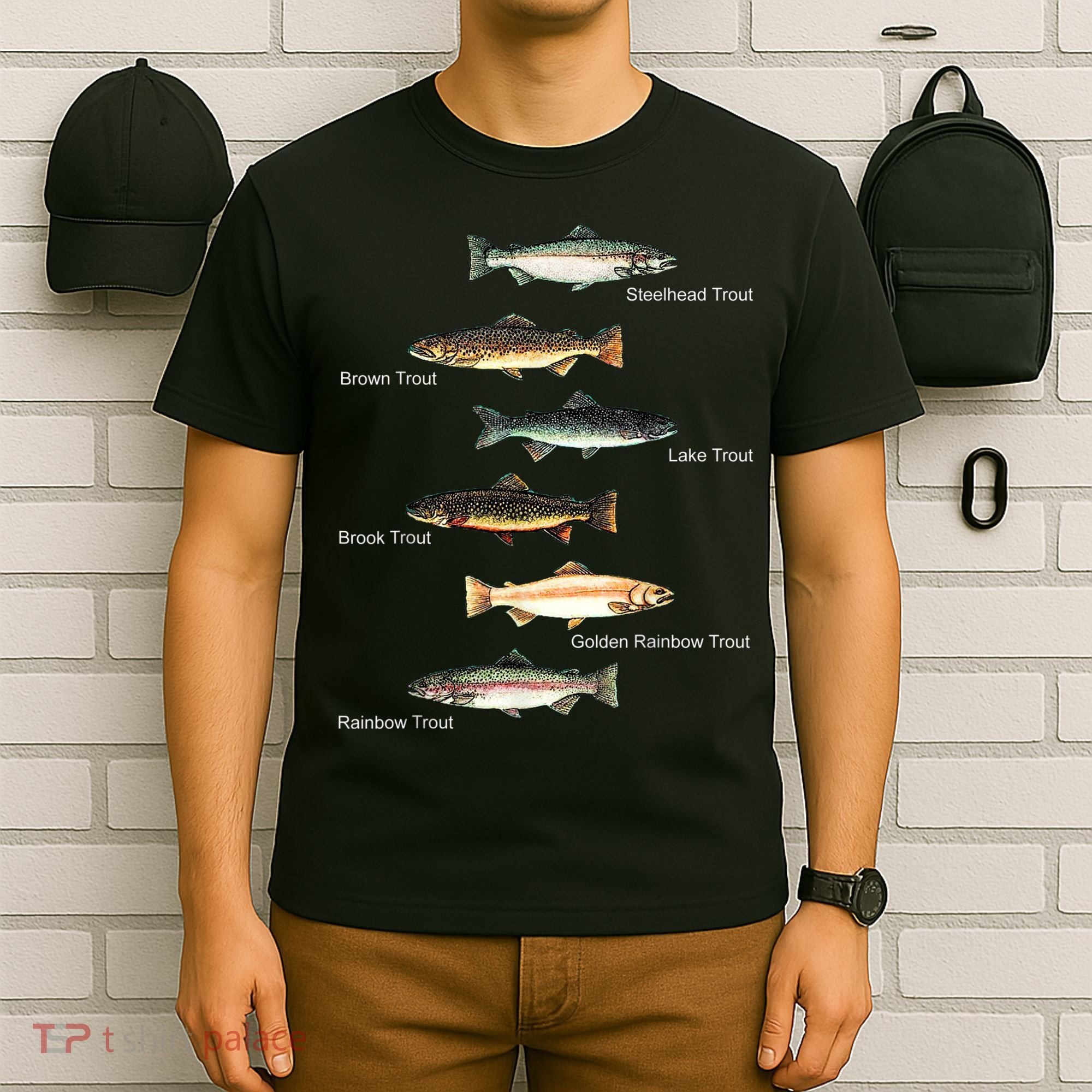 Types Of Trout Fish Species Collection Fishing T-Shirt