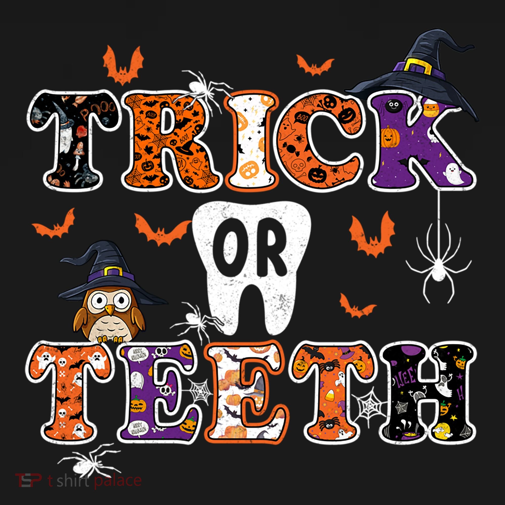 Trick Or Teeth Dental Squad Gift Halloween Dental Costume Gift Backpack