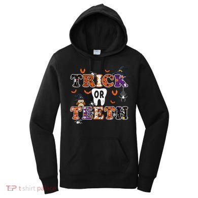 Trick Or Teeth Dental Squad Gift Halloween Dental Costume Gift Women's Hoodie