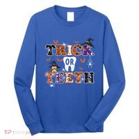 Trick Or Teeth Dental Squad Gift Halloween Dental Costume Gift Long Sleeve Shirt thumb 0