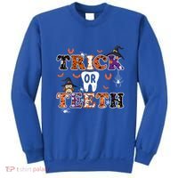 Trick Or Teeth Dental Squad Gift Halloween Dental Costume Gift Sweatshirt thumb 0