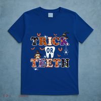 Trick Or Teeth Dental Squad Gift Halloween Dental Costume Gift T-Shirt thumb 5